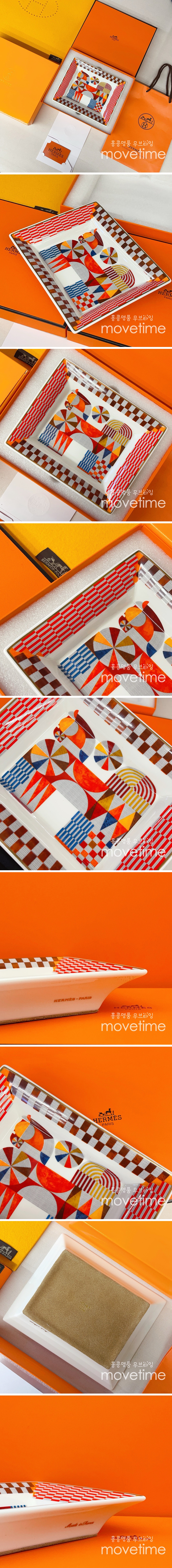 [홍콩명품.Hermes] 에르메스 25SS 로고 패턴 접시 그릇 재털이 17cm (레드), ET3006, JX, 홍콩명품의류,구매대행,온라인명품