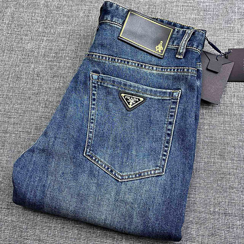 [홍콩명품,PRADA] 프라다 25SS 삼각로고 데님 팬츠 진 청바지, BM20512, JQ, 홍콩명품의류,구매대행,온라인명품