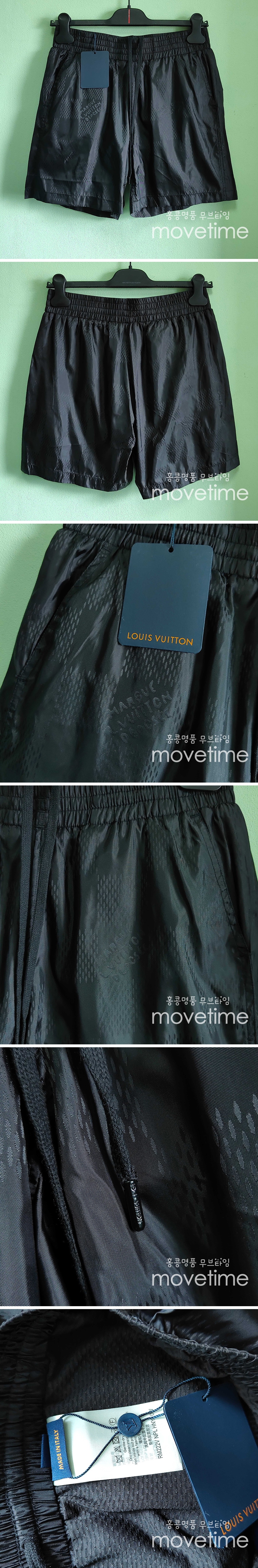[홍콩명품.LOUIS VUITTON] 루이비통 25SS 로고 다미에 쇼츠 반바지 (블랙), BM20573, JL, 홍콩명품의류,구매대행,온라인명품