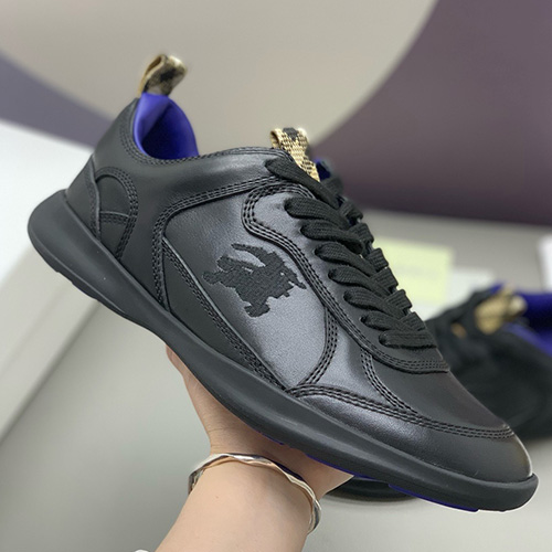 [홍콩명품.Burberry] 버버리 25SS 로고 레더 가죽 스니커즈 운동화 (블랙), SE4755, PMD, 명품스니커즈,운동화,구두,로퍼,하이탑,신발