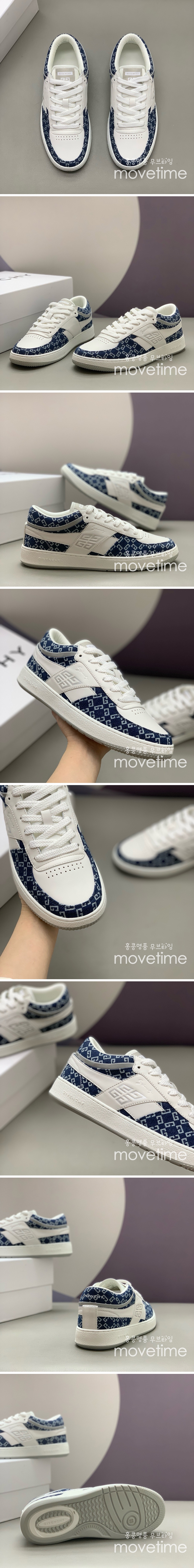 [홍콩명품.GIVENCHY] 지방시 25SS 로고 G-MOVE 스니커즈 운동화 (화이트-블루), SE4783, PMD, 명품스니커즈,운동화,구두,로퍼,하이탑,신발