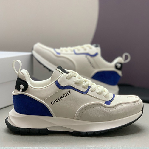 [홍콩명품.GIVENCHY] 지방시 25SS 로고 레더 가죽 스니커즈 운동화 (화이트-블루), SE4785, PMD, 명품스니커즈,운동화,구두,로퍼,하이탑,신발