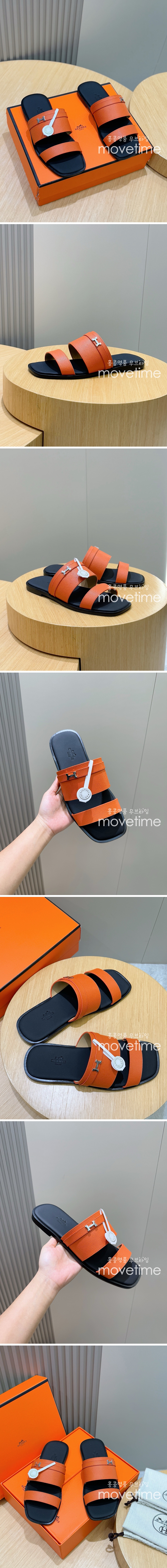 [홍콩명품.Hermes] 에르메스 25SS 로고 PARIS 샌들 슬리퍼 (오렌지), SE4846, S2, 명품스니커즈,운동화,구두,로퍼,하이탑,신발