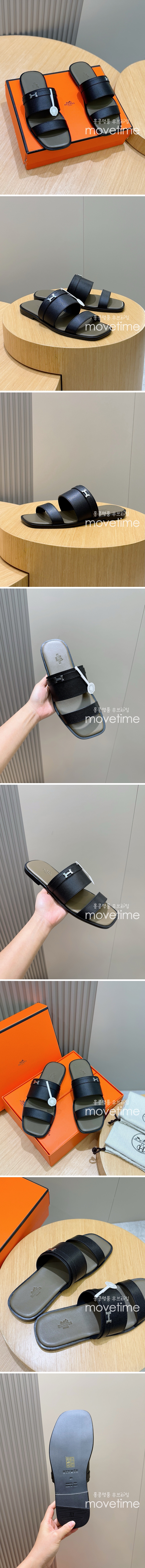 [홍콩명품.Hermes] 에르메스 25SS 로고 PARIS 샌들 슬리퍼 (블랙-카키), SE4849, S2, 명품스니커즈,운동화,구두,로퍼,하이탑,신발