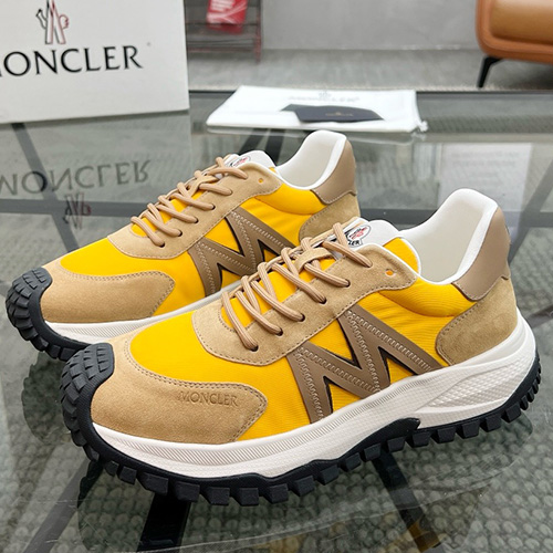 [홍콩명품.MONCLER] 몽클레어 25SS 로고 레더 가죽 스니커즈 운동화 (노랑), SE4901, S2, 명품스니커즈,운동화,구두,로퍼,하이탑,신발