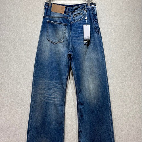 [홍콩명품.Maison Margiela] 메종마르지엘라 25SS 로고 빈티지 오버핏 데님 팬츠 진 청바지 (2컬러), BM20750, KB, 홍콩명품의류,구매대행,온라인명품