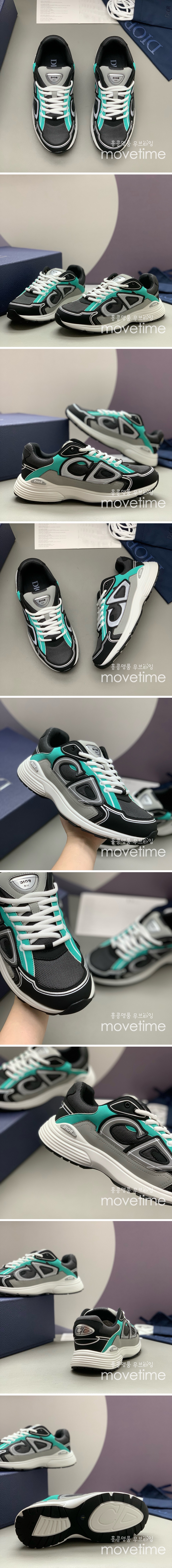 [홍콩명품,Christian Dior] 디올 25SS 로고 B30 스니커즈 운동화 (블랙-그레이), SE4911, PMD, 명품스니커즈,운동화,구두,로퍼,하이탑,신발