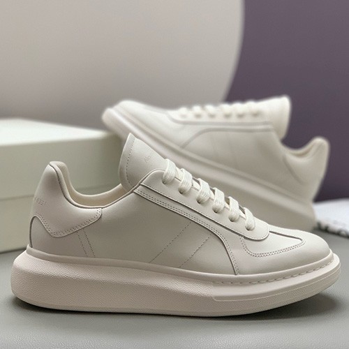 [홍콩명품.McQueen] 알렉산더맥퀸 25SS 로고 남여 레더 가죽 스니커즈 운동화 (화이트), SE4924, PMD, 명품스니커즈,운동화,구두,로퍼,하이탑,신발