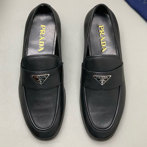 [홍콩명품,PRADA] 프라다 25SS 삼각로고 레더 가죽 구두 로퍼 (블랙), SE4928, PMD, 명품스니커즈,운동화,구두,로퍼,하이탑,신발