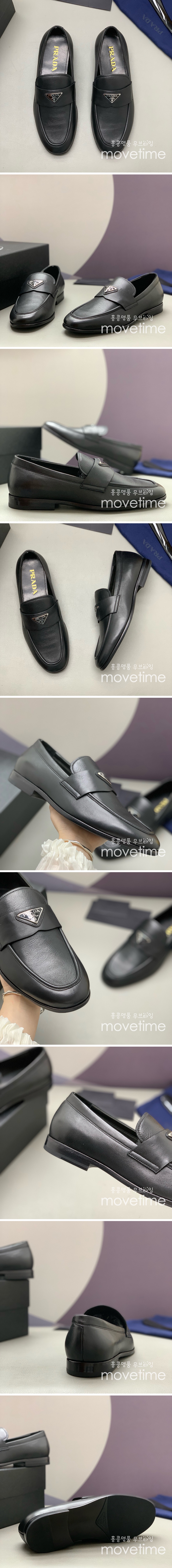 [홍콩명품,PRADA] 프라다 25SS 삼각로고 레더 가죽 구두 로퍼 (블랙), SE4928, PMD, 명품스니커즈,운동화,구두,로퍼,하이탑,신발