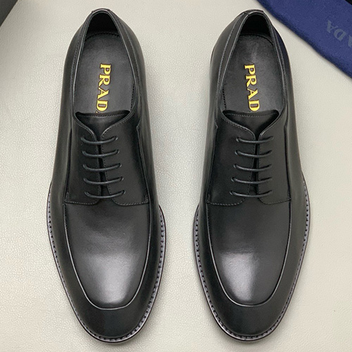 [홍콩명품,PRADA] 프라다 25SS 로고 레더 가죽 정장 구두 (블랙), SE4932, PMD, 명품스니커즈,운동화,구두,로퍼,하이탑,신발