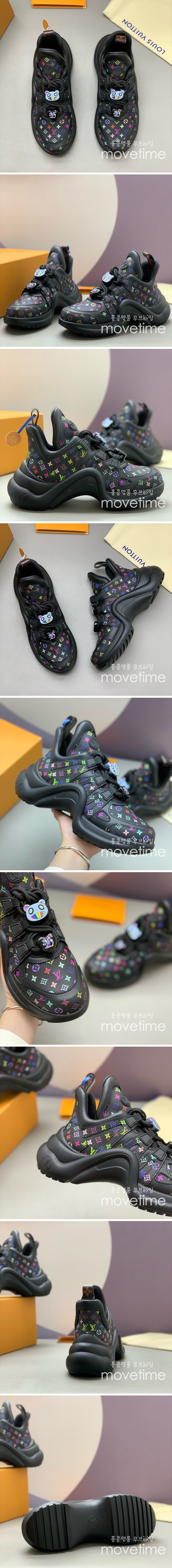 [홍콩명품.LOUIS VUITTON] 루이비통 25SS 로고 여성 모노그램 아치라이트 스니커즈 운동화 (블랙), SE4946, PMD, 명품스니커즈,운동화,구두,로퍼,하이탑,신발