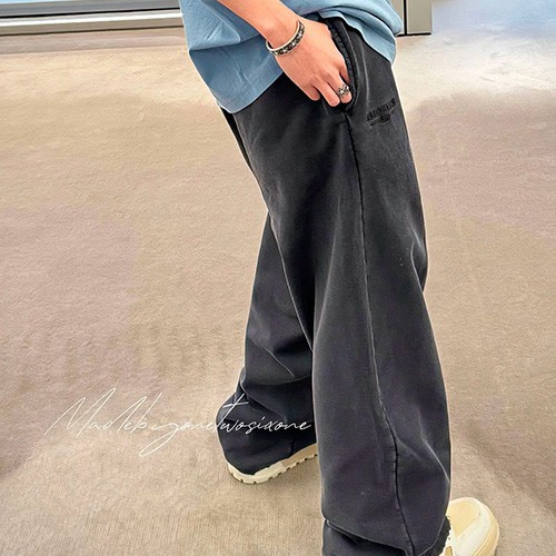 [홍콩명품.BALENCIAGA] 발렌시아가 25SS 로고 오버핏 워싱 조거 팬츠 바지 (블루), BM20941, KB, 홍콩명품의류,구매대행,온라인명품