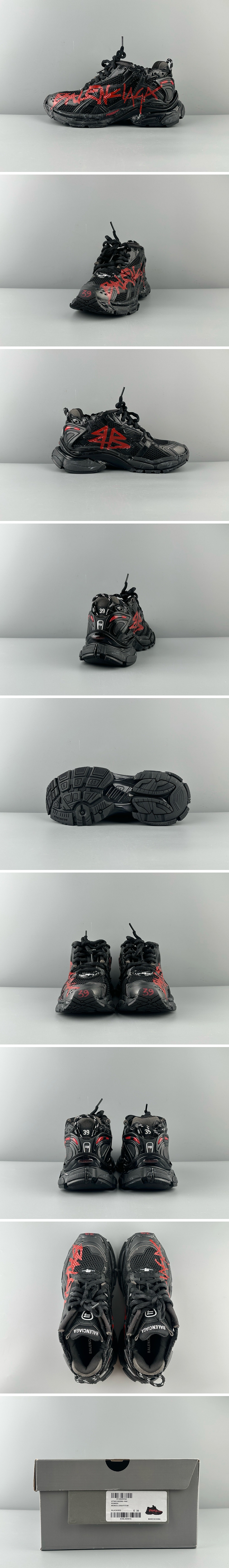 [홍콩명품.BALENCIAGA] 발렌시아가 25SS 로고 남여 Runner 7.0 스니커즈 운동화 (블랙), SE4996, S3, 명품스니커즈,운동화,구두,로퍼,하이탑,신발