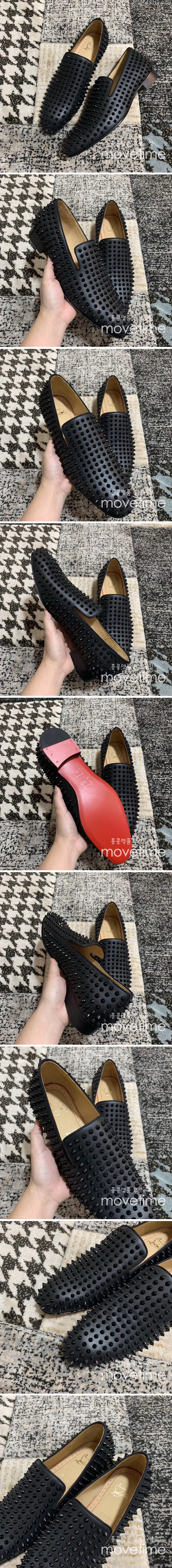 [홍콩명품.Christian Louboutin] 크리스챤루부탱 25SS 로고 레더 가죽 정장 구두 (블랙), SE5058, S3, 명품스니커즈,운동화,구두,로퍼,하이탑,신발