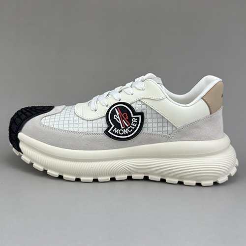 [홍콩명품.MONCLER] 몽클레어 25SS 로고 레더 가죽 스니커즈 운동화 (아이보리-그레이), SE5066, S3, 명품스니커즈,운동화,구두,로퍼,하이탑,신발