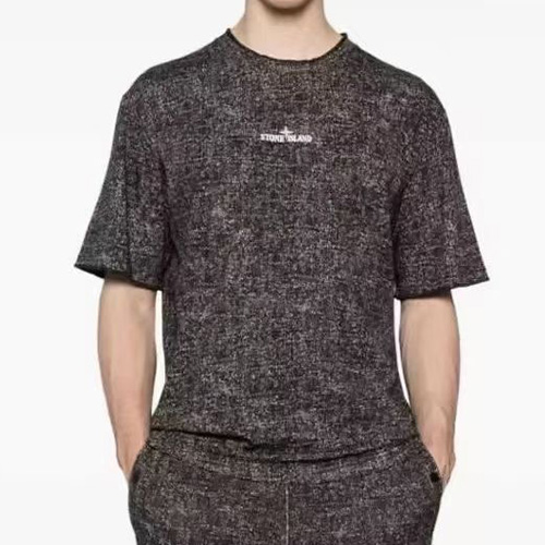 [홍콩명품.Stone Island] 스톤아일랜드 25SS 로고 자수 반팔 티셔츠 (블랙), BM21086, X2, 홍콩명품의류,구매대행,온라인명품