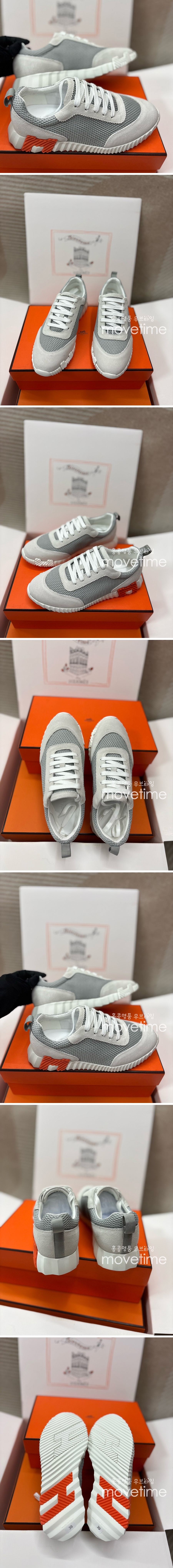 [홍콩명품.Hermes] 에르메스 25SS 로고 바운싱 스니커즈 운동화 (라이트그레이), SE5096, H3, 명품스니커즈,운동화,구두,로퍼,하이탑,신발