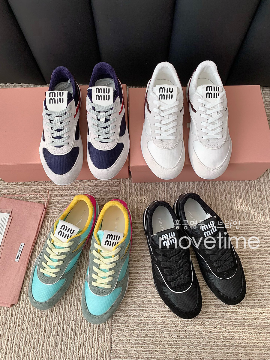 [홍콩명품,MIU MIU] 미우미우 25SS 로고 여성 스니커즈 운동화 (4컬러), SE5164, S4W, 명품스니커즈,운동화,구두,로퍼,하이탑,신발