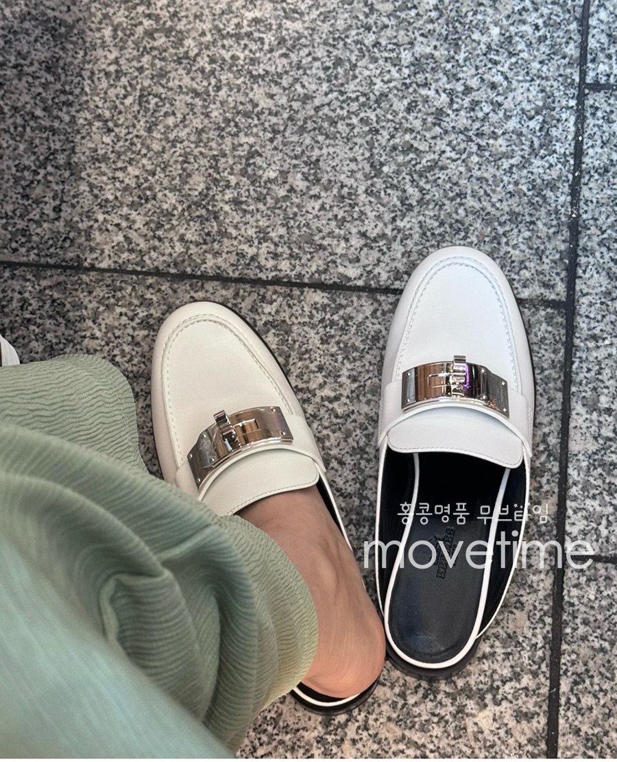 [홍콩명품.Hermes] 에르메스 25SS 로고 여성 레더 가죽 로퍼 뮬 슬리퍼 (4컬러), SE5176, GHS, 명품스니커즈,운동화,구두,로퍼,하이탑,신발