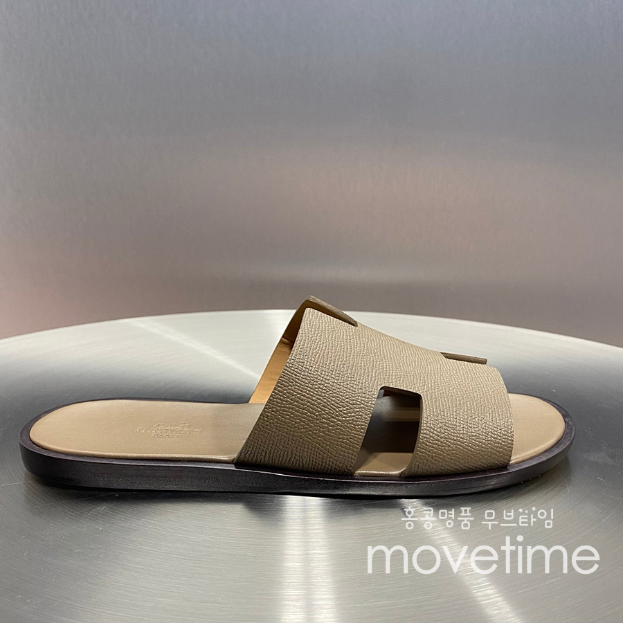[홍콩명품.Hermes] 에르메스 25SS 로고 이즈미르 레더 가죽 슬리퍼 (카라멜), SE5226, GHS, 명품스니커즈,운동화,구두,로퍼,하이탑,신발