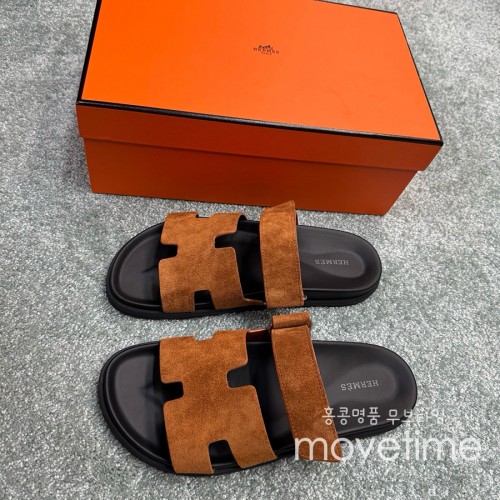 [홍콩명품.Hermes] 에르메스 25SS 로고 남여 레더 가죽 시프레 샌들 (브라운), SE5237, GHS, 명품스니커즈,운동화,구두,로퍼,하이탑,신발