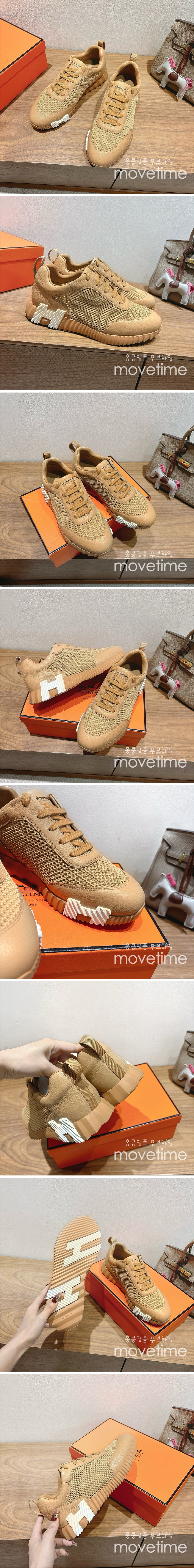 [홍콩명품.Hermes] 에르메스 25SS 로고 남여 바운싱 스니커즈 운동화 (카라멜), SE5245, GHS, 명품스니커즈,운동화,구두,로퍼,하이탑,신발
