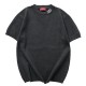 [명품레플리카.Gucci] 구찌 25SS 로고 니트 반팔 티셔츠 (다크그레이), BM21170, JU, 홍콩명품의류,구매대행,온라인명품