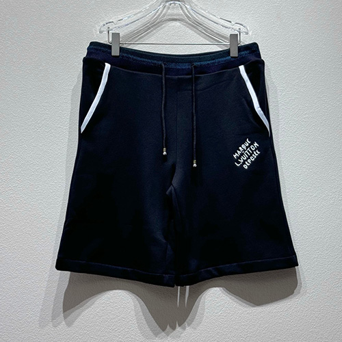 [명품레플리카.LOUIS VUITTON] 루이비통 25SS 로고 자수 쇼츠 반바지 (블랙), BM21180, KB, 홍콩명품의류,구매대행,온라인명품