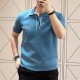 [홍콩명품.Gucci] 구찌 25SS 로고 카라 폴로 니트 반팔 티셔츠 (블루), BM21373, JU, 명품레플리카,미러급,온라인쇼핑몰사이트