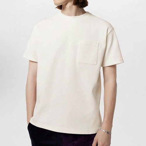 [홍콩명품.LOUIS VUITTON] 루이비통 25SS 로고 니트 반팔 티셔츠 (화이트), BM21430, JU, 명품레플리카,미러급,온라인쇼핑몰사이트