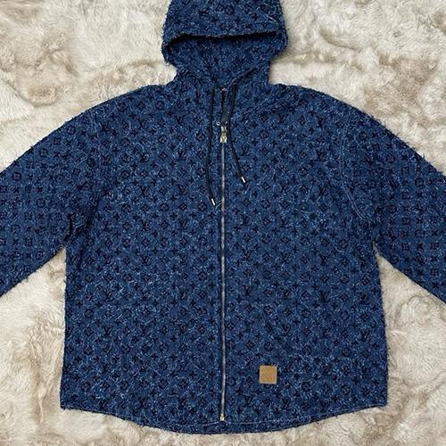 [홍콩명품.LOUIS VUITTON] 루이비통 25SS 로고 모노그램 데님 후드 집업 자켓 + 데님 팬츠 진 청바지 상하의 세트, BM21469, JU, 명품레플리카,미러급,온라인쇼핑몰사이트