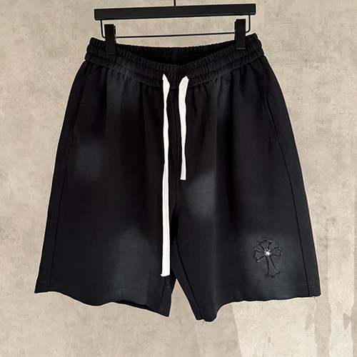 [홍콩명품.Chrome Hearts] 크롬하츠 25SS 로고 워싱 쇼츠 반바지 (블랙), BM21482, JU, 명품레플리카,미러급,온라인쇼핑몰사이트