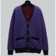[홍콩명품.LOUIS VUITTON] 루이비통 25SS 로고 모노그램 V넥 니트 가디건 (퍼플), BM21492, JU, 명품레플리카,미러급,온라인쇼핑몰사이트