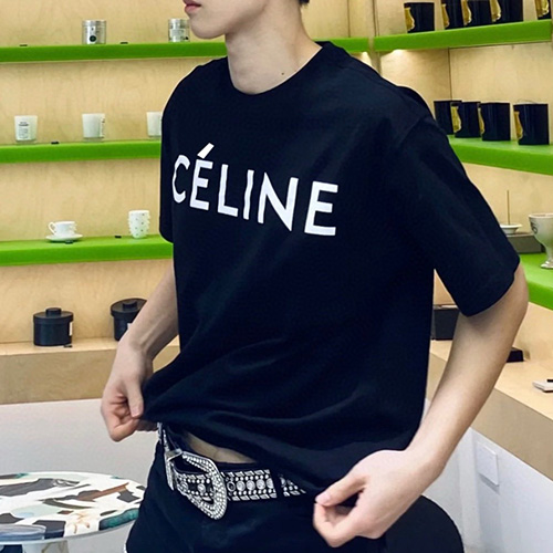 [홍콩명품.CELINE] 셀린느 25SS 로고 프린트 반팔 티셔츠 (2컬러), BM21504, YS, 명품레플리카,미러급,온라인쇼핑몰사이트