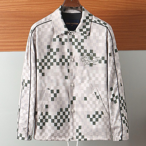 [홍콩명품.LOUIS VUITTON] 루이비통 25SS 로고 다미에 카라 자켓 (화이트), BM21550, TOP, 명품레플리카,미러급,온라인쇼핑몰사이트