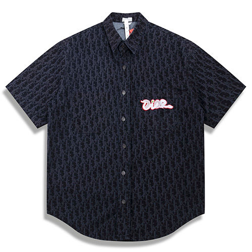[홍콩명품,Christian Dior] 디올 25SS 로고 오블리크 데님 반팔 남방 셔츠 + 데님 쇼츠 반바지 상하의 세트 (블랙), BM21600, JU, 명품레플리카,미러급,온라인쇼핑몰사이트