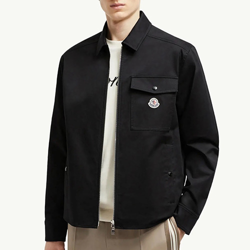 [홍콩명품.MONCLER] 몽클레어 25SS 로고 카라 집업 자켓 (블랙), BM21666, KK, 홍콩명품가방,명품쇼핑몰,크로스백,핸드백,구매대행