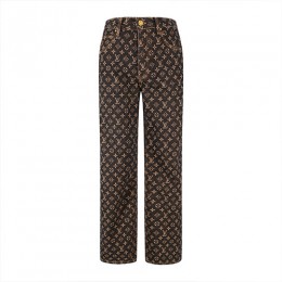 [홍콩명품.LOUIS VUITTON] 루이비통 25SS 로고 모노그램 여성 오버핏 데님 팬츠 진 청바지 (블랙), BM21685, KK, 레플리카의류,미러급사이트