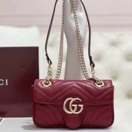 [홍콩명품.Gucci] 구찌 25SS 로고 GG 마몽트 마틀라세 미니백 GG 체인 숄더백 446744 (레드), BGM5048, GU2, 홍콩명품가방,명품쇼핑몰,크로스백,핸드백,구매대행