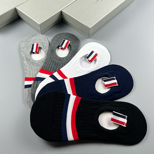 [홍콩명품.THOME BROWNE] 톰브라운 25SS 로고 명품 브랜드 모음 선물용 덧신 양말 5종, ET3108, NNT, 홍콩명품의류,구매대행,온라인명품