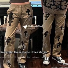 [홍콩명품.Chrome Hearts] 크롬하츠 25SS 로고 크로스 데님 팬츠 진 청바지 (2컬러), BM21708, JL, 레플리카의류,미러급사이트