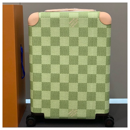 [홍콩명품.LOUIS VUITTON] 루이비통 25SS 로고 다미에 레더 호라이즌55 캐리어 (그린), CR142, B4, 명품레플리카, 캐리어, 여행가방 투어