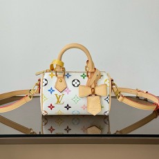 [홍콩명품.LOUIS VUITTON] 루이비통 25SS 로고 모노그램 x 무라카미 타카시 나노 스피디 멀티컬러 블랑 M13391, BGM5077, BDA, 홍콩명품가방,명품쇼핑몰,크로스백,핸드백,구매대행