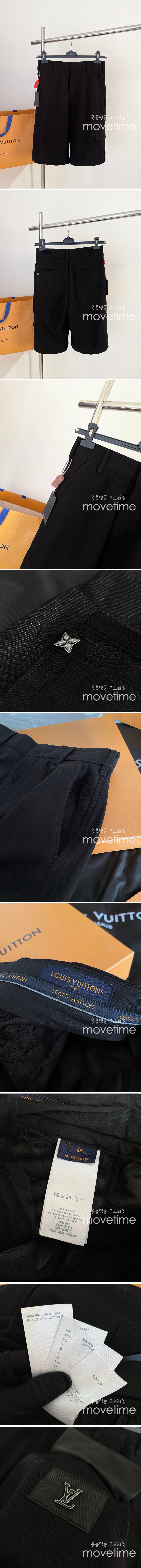 [홍콩명품.LOUIS VUITTON] 루이비통 25SS 로고 데님 쇼츠 반바지 (블랙), BM21899, KB, 레플리카의류,미러급사이트