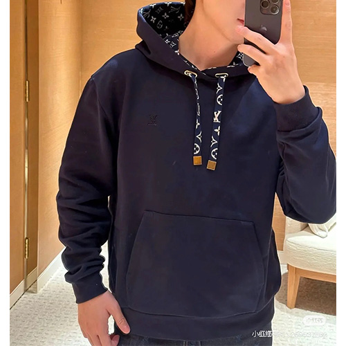 [홍콩명품.LOUIS VUITTON] 루이비통 25SS 로고 후드 티셔츠 (네이비), BM21916, KB, 레플리카의류,미러급사이트