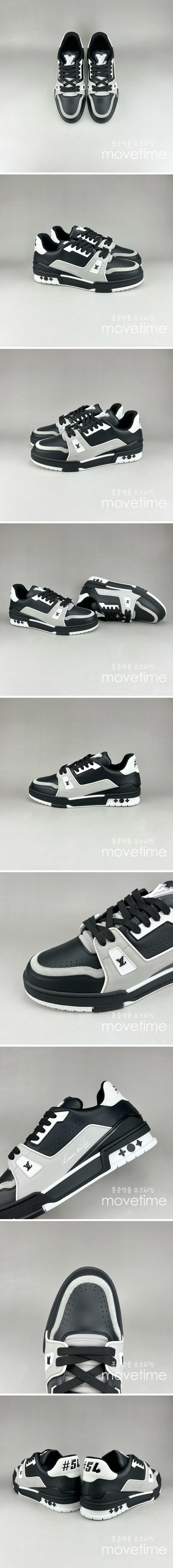 [홍콩명품.LOUIS VUITTON] 루이비통 25SS 로고 트레이너 스니커즈 운동화 (블랙), SE5439, S3, 명품스니커즈,운동화,구두,로퍼,하이탑,신발