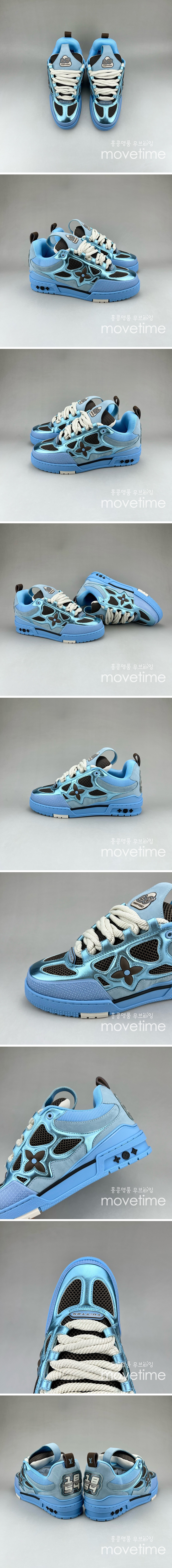 [홍콩명품.LOUIS VUITTON] 루이비통 25SS 로고 남여 SKATE 스니커즈 운동화 (스카이블루), SE5447, S3, 명품스니커즈,운동화,구두,로퍼,하이탑,신발