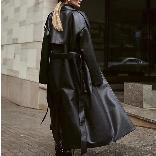 [홍콩명품.YSL] 입생로랑 25SS 로고 레더 가죽 후드 롱 코트 자켓 (블랙), BM22064, TOM, 레플리카의류,미러급사이트