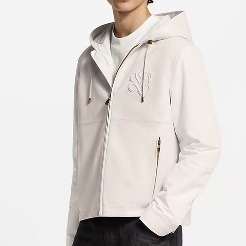 [홍콩명품.LOUIS VUITTON] 루이비통 25SS 로고 레더 가죽 후드 자켓 (2컬러), BM22079, TOM, 레플리카의류,미러급사이트